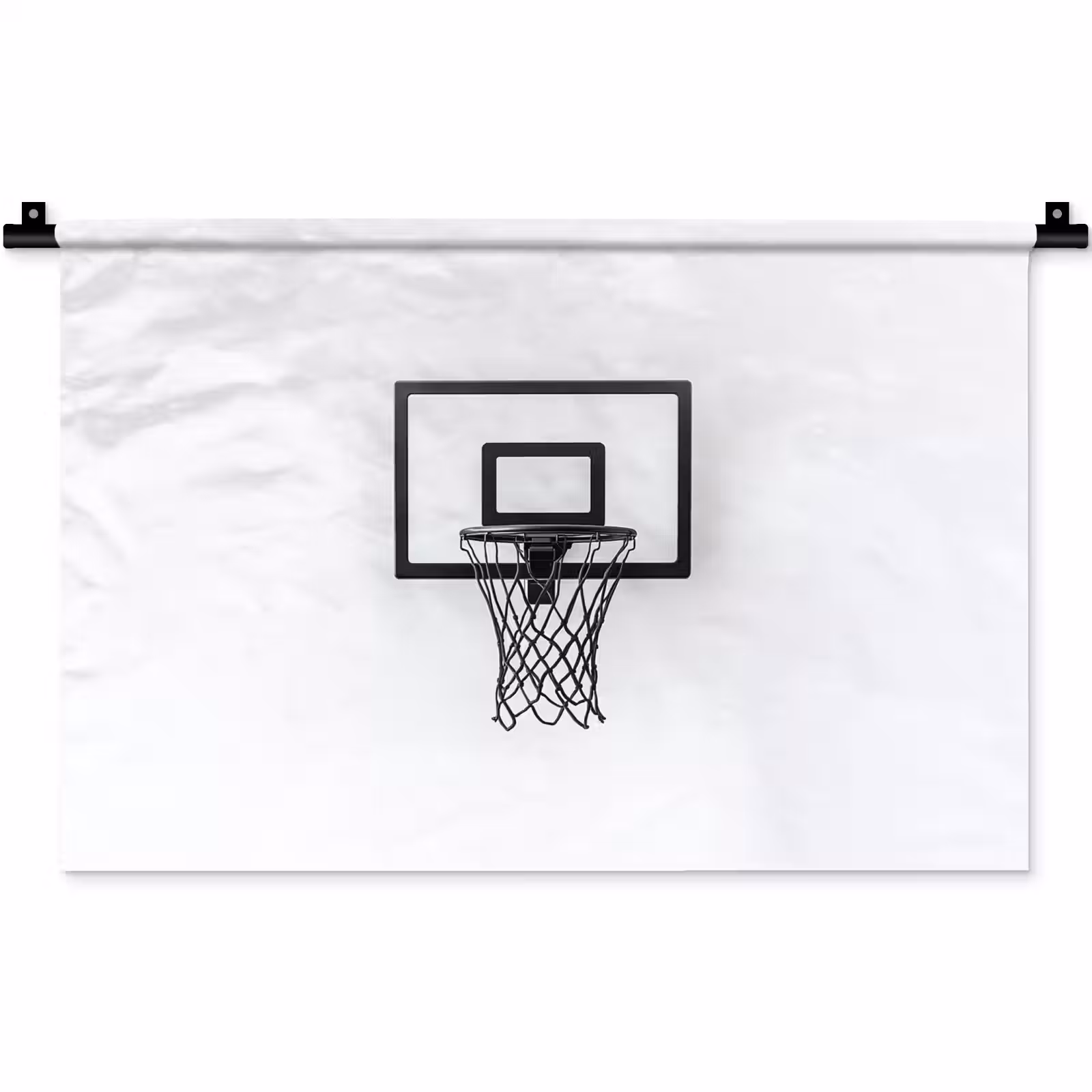 Wandkleed - Basketbalbord - Minimalistisch - Zwart — 1