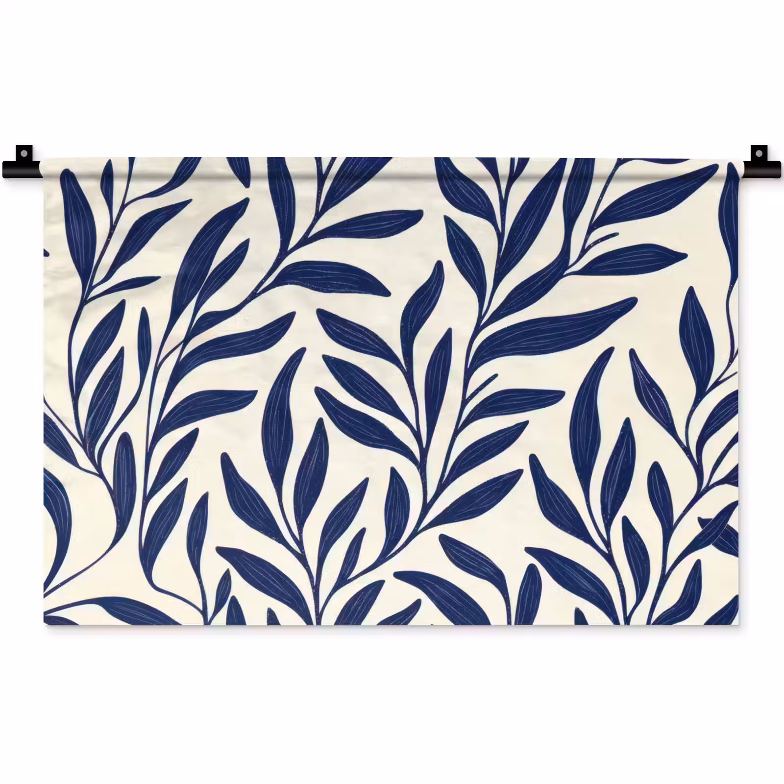 Wandkleed - Bladeren - Klimop - Donkerblauw — 1
