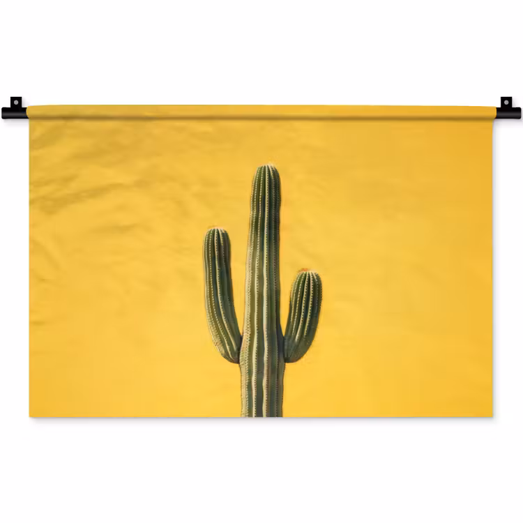 Wandkleed - Cactus - Groen - Minimalistisch — 1