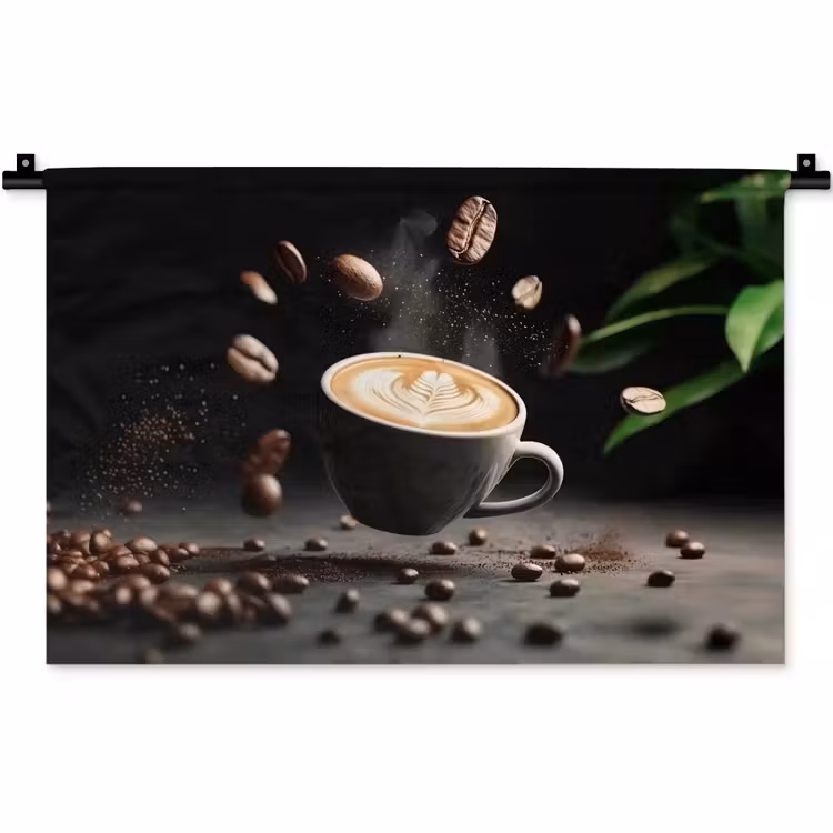 Wandkleed - Cappuccino - Kop - Bonen - Bruin — 1