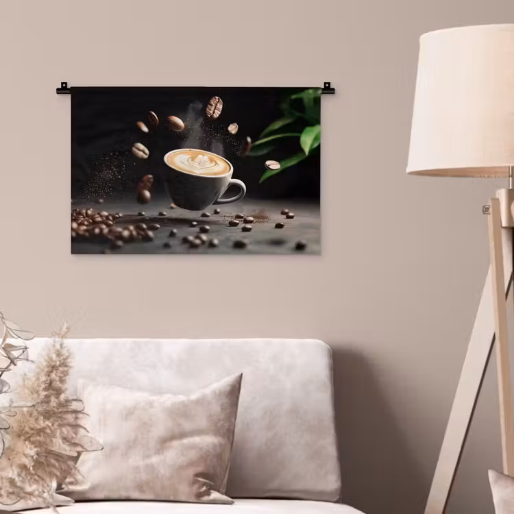 Wandkleed - Cappuccino - Kop - Bonen - Bruin — 2
