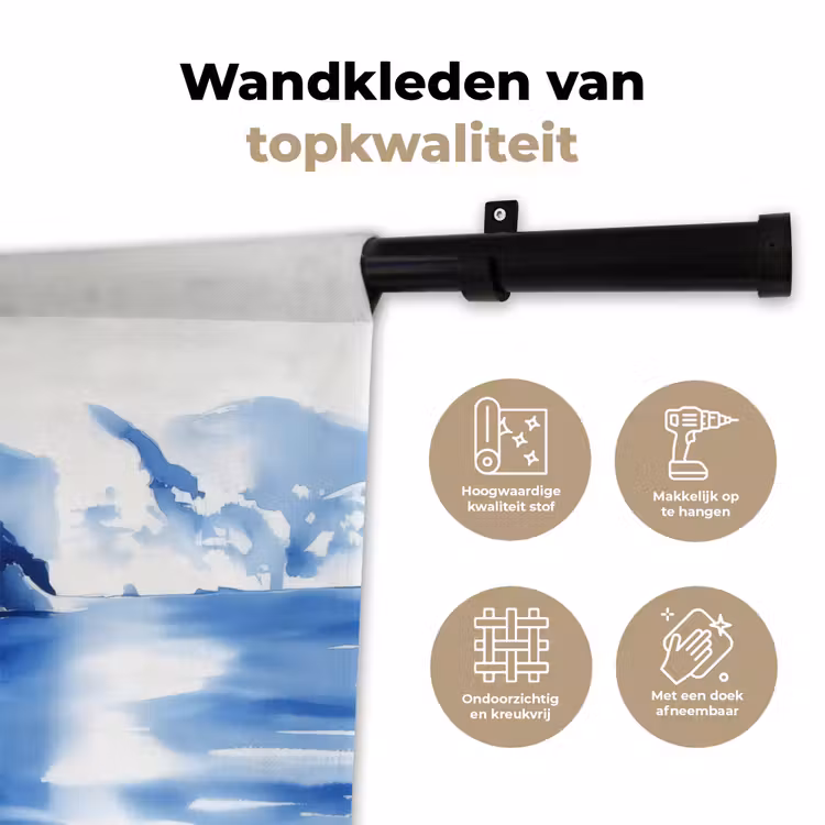 Wandkleed - Dorp - Rotswand - Roeiboot - Water — 3