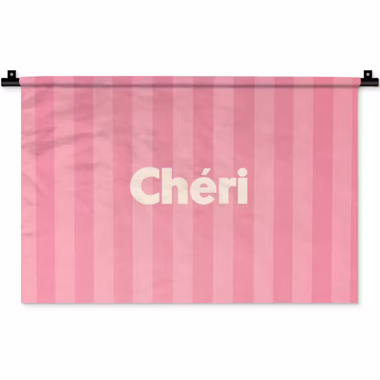 Wandkleed - Gestreept - Roze - Chéri — 1