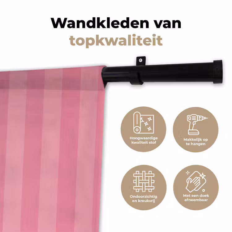 Wandkleed - Gestreept - Roze - Chéri — 3