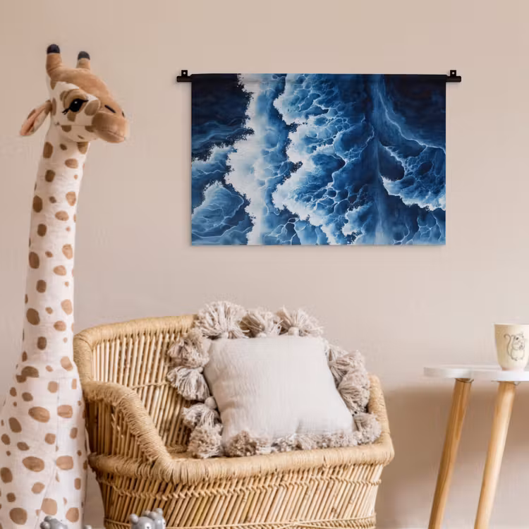 Wandkleed - Golven - Blauw - Schuim — 5