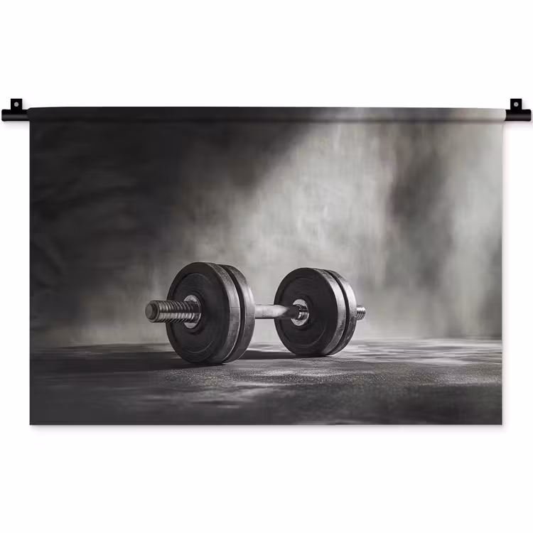 Wandkleed - Halter - Gewichten - Zwart — 1