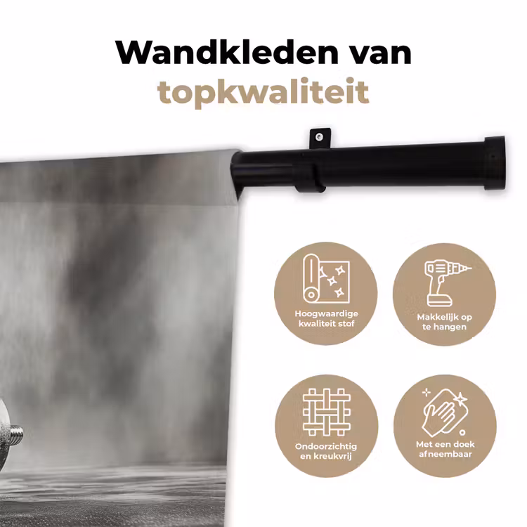Wandkleed - Halter - Gewichten - Zwart — 3