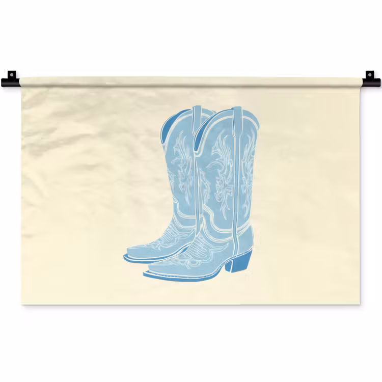 Wandkleed - Illustratie - Cowboylaarzen - Patroon — 1