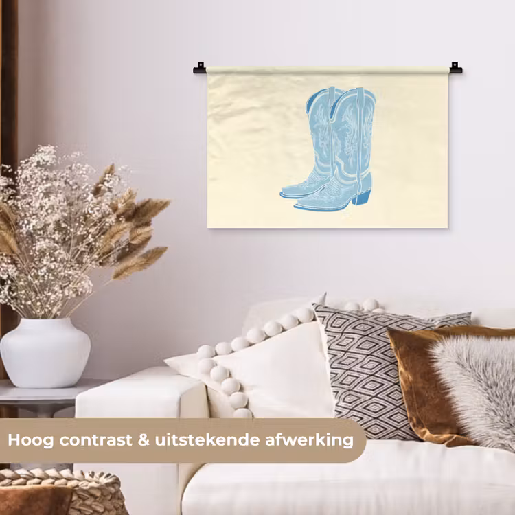 Wandkleed - Illustratie - Cowboylaarzen - Patroon — 4