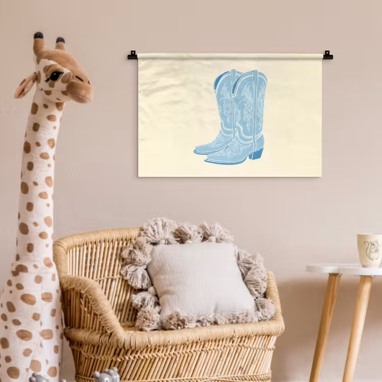 Wandkleed - Illustratie - Cowboylaarzen - Patroon — 5