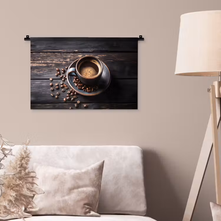 Wandkleed - Kop - Koffie - Hout - Bonen — 2