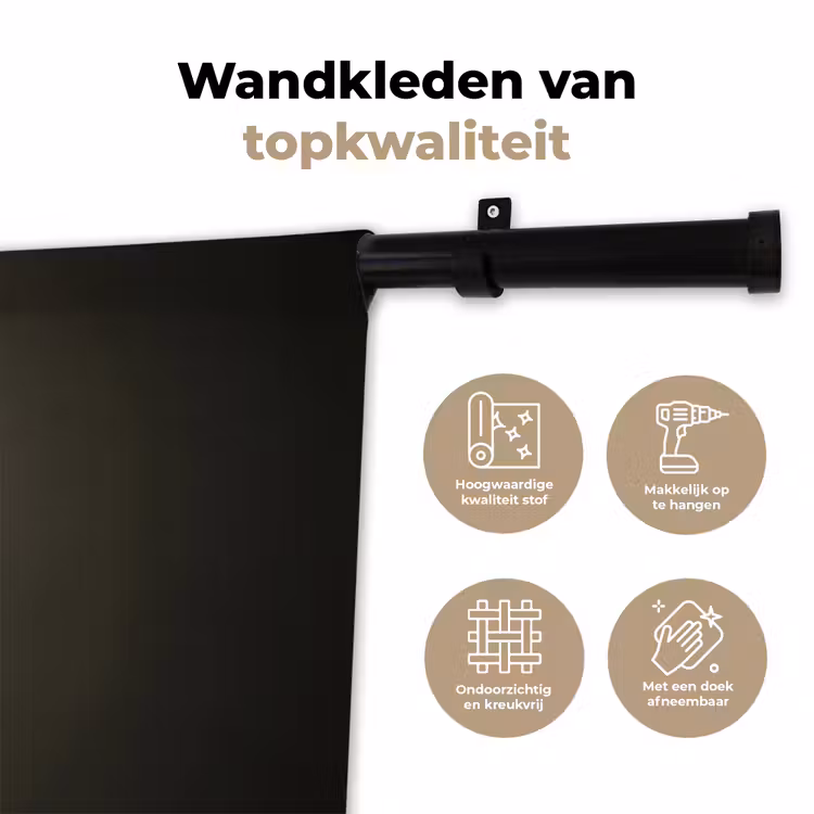 Wandkleed - Tak - Pluimgras - Donkerbruin — 3