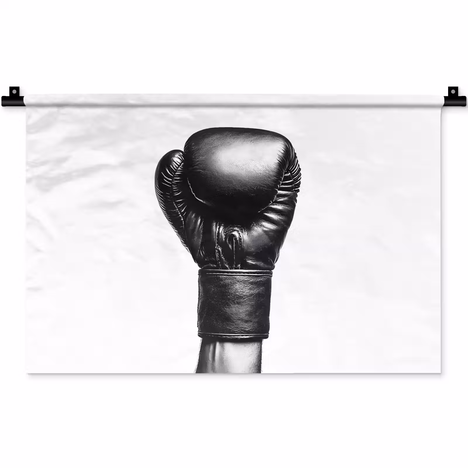 Wandkleed - Bokshandschoen - Zwart - Hand — 1