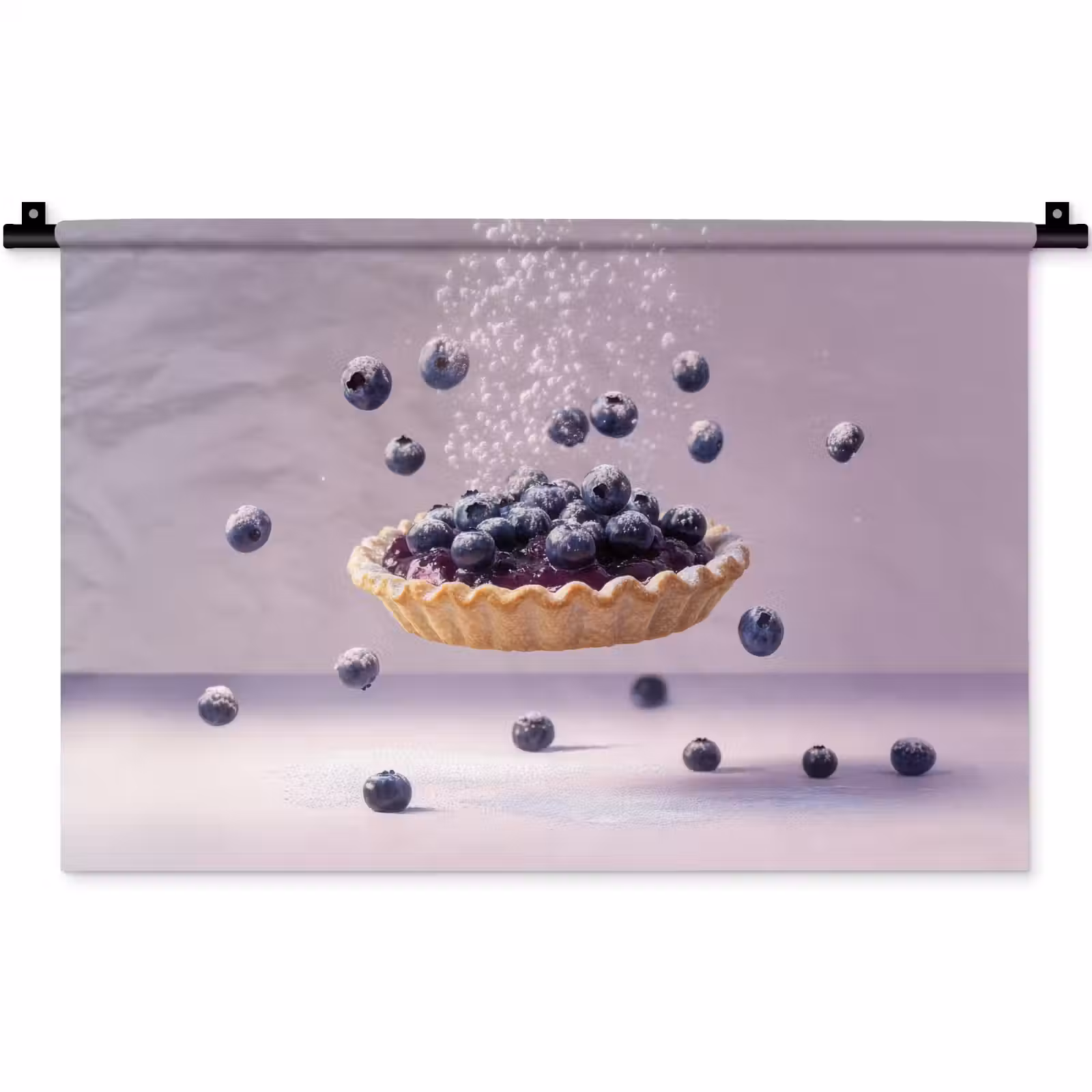 Wandkleed - Eten - Taart - Bessen - Blauw — 1
