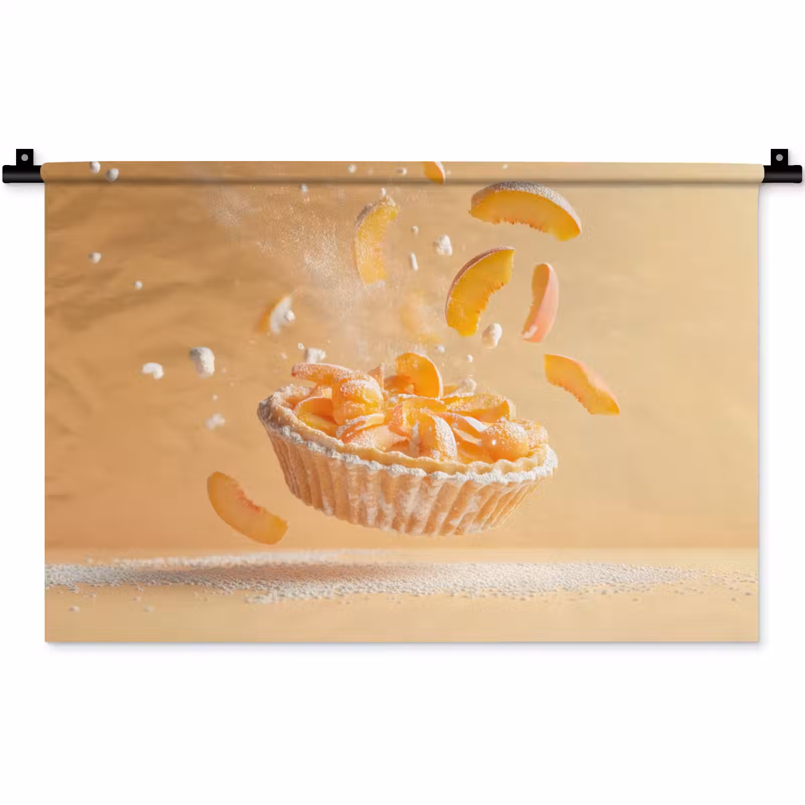 Wandkleed - Peach - Eten - Taart - Oranje — 1