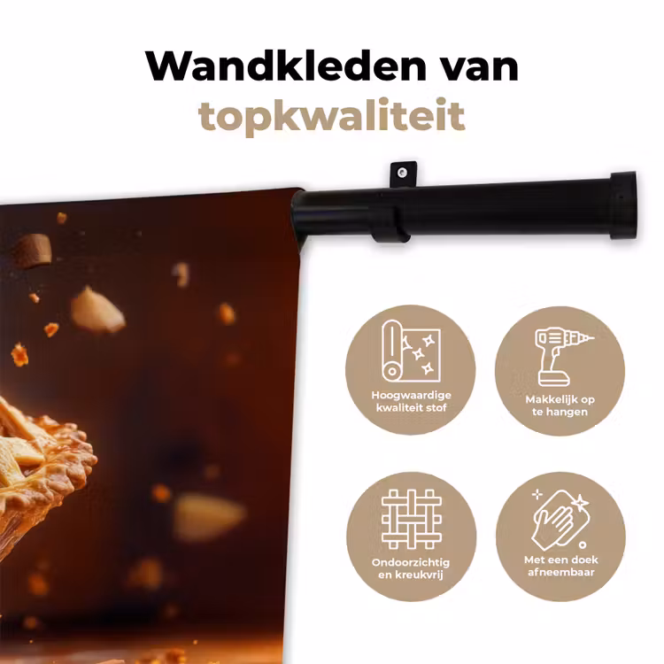 Wandkleed - Appel - Taart - Warm - Eten — 3