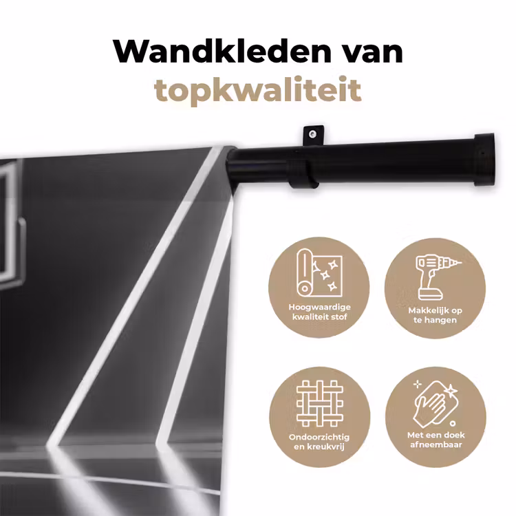 Wandkleed - Basketbal - Basketbalveld - Lichtlijnen — 3