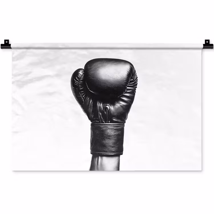 Wandkleed - Bokshandschoen - Zwart - Hand — 1