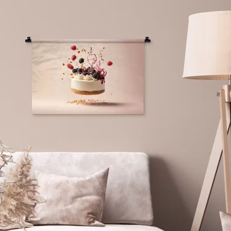 Wandkleed - Cheesecake - Eten - Roze - Taart — 2