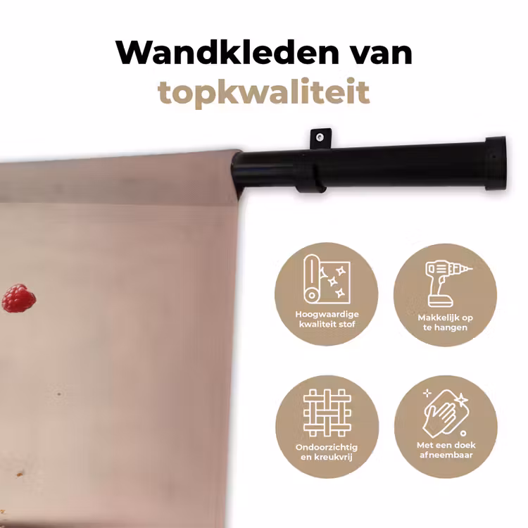 Wandkleed - Cheesecake - Eten - Roze - Taart — 3