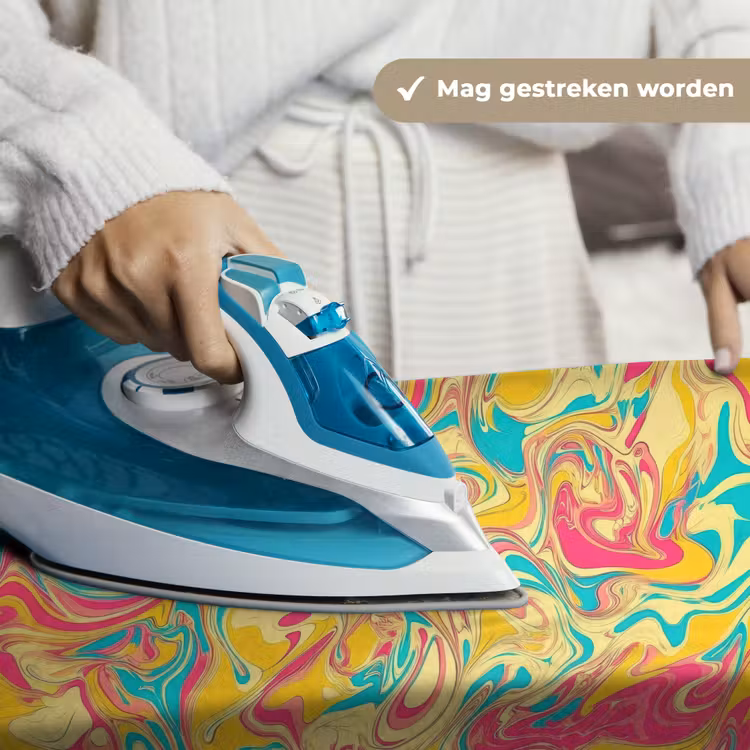 Wandkleed - Geel - Roze - Blauw - Retro — 6