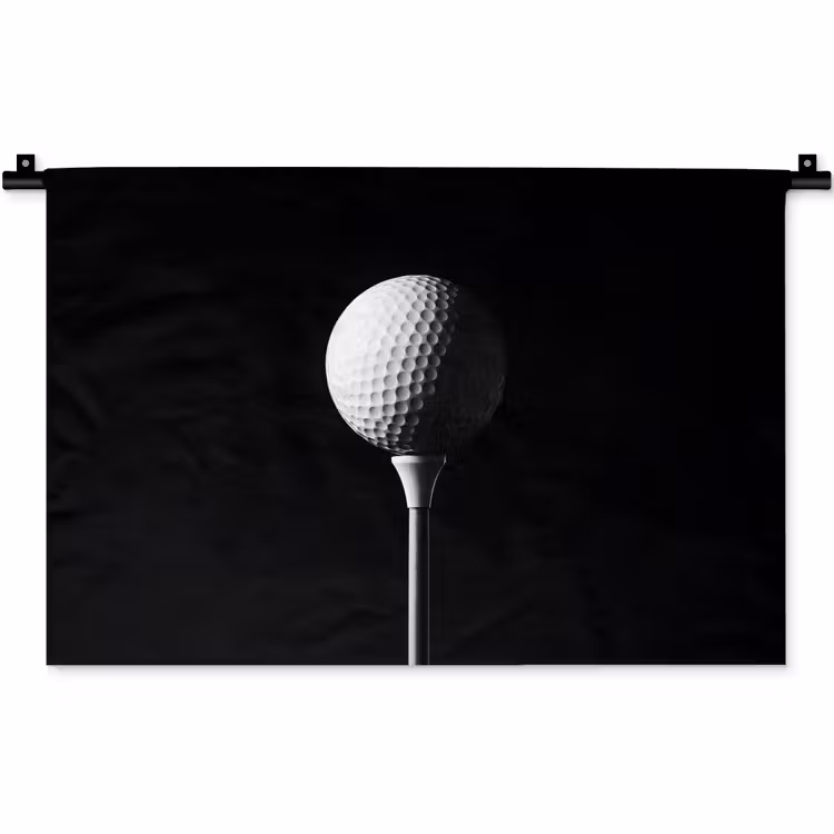 Wandkleed - Golfbal - Minimalistisch - Wit — 1