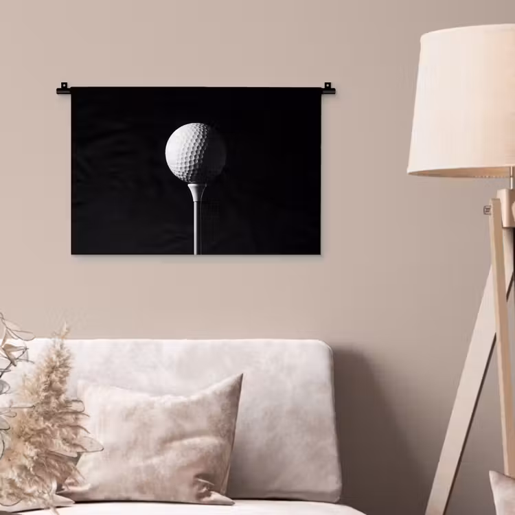 Wandkleed - Golfbal - Minimalistisch - Wit — 2