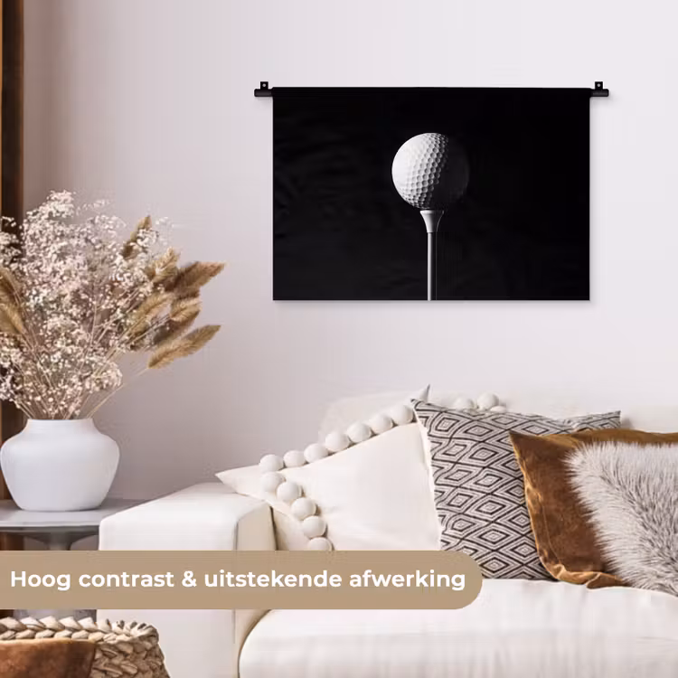 Wandkleed - Golfbal - Minimalistisch - Wit — 4