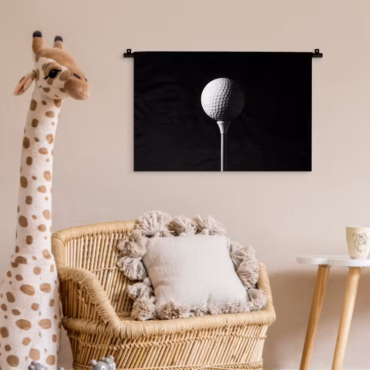 Wandkleed - Golfbal - Minimalistisch - Wit — 5