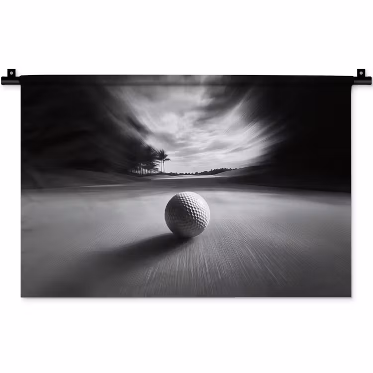 Wandkleed - Golfbal - Wazig - Zwart — 1