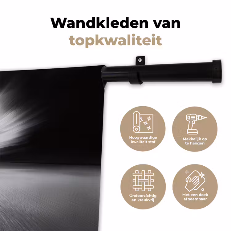 Wandkleed - Golfbal - Wazig - Zwart — 3