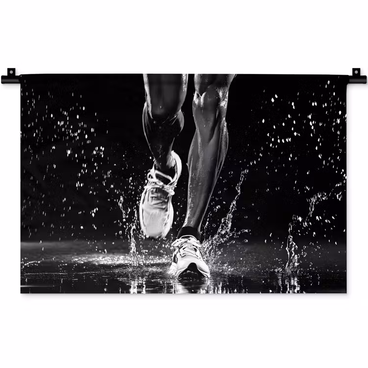 Wandkleed - Hardloopschoenen - Rennen - Druppels - Zwart — 1