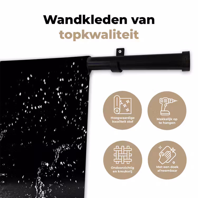 Wandkleed - Hardloopschoenen - Rennen - Druppels - Zwart — 3