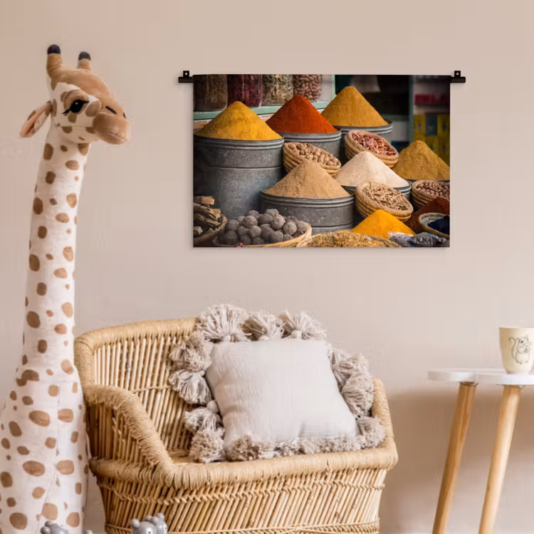 Wandkleed - Kruiden - Ton - Specerijen - Geel - Bruin — 5
