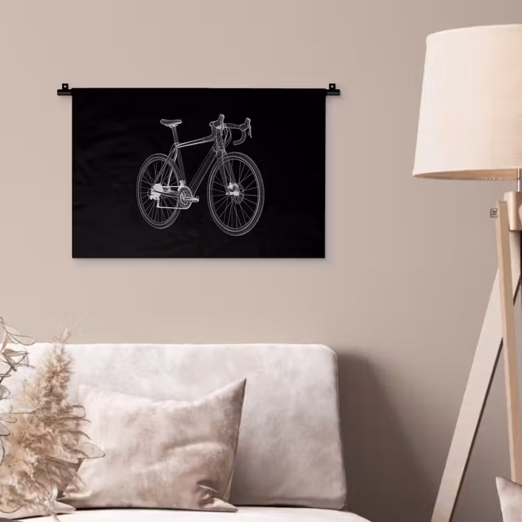 Wandkleed - Lijnen - Illustratie - Wit — 2