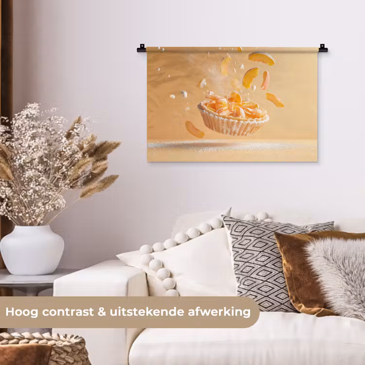Wandkleed - Peach - Eten - Taart - Oranje — 4
