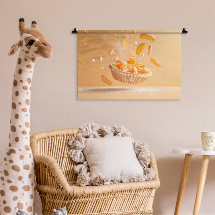 Wandkleed - Peach - Eten - Taart - Oranje — 5