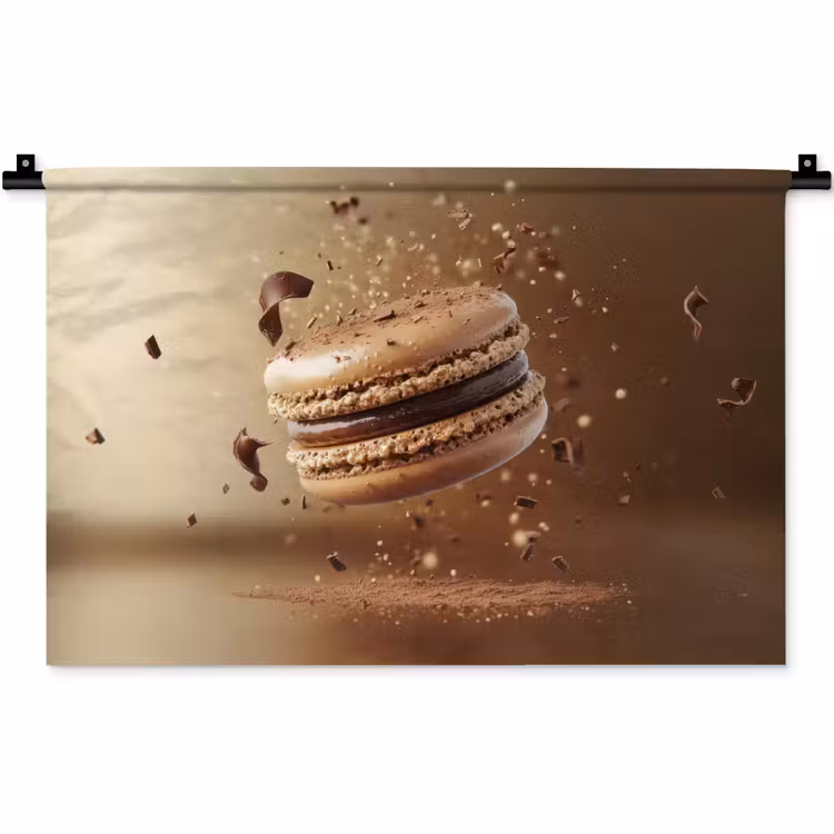 Wandkleed - Chocolade - Macarons - Eten - Snoep — 1