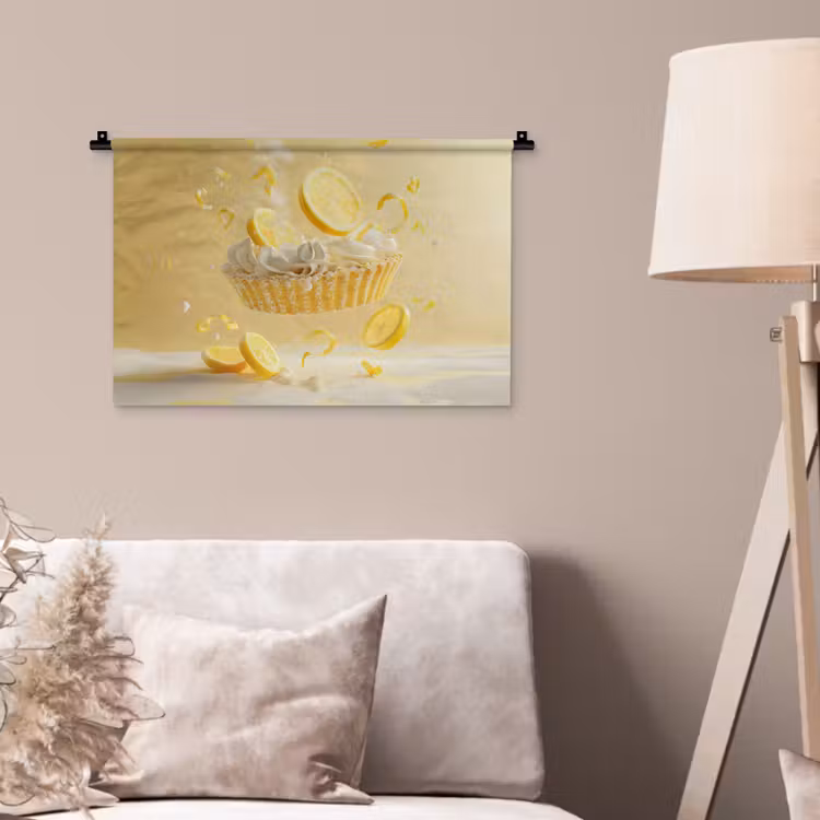 Wandkleed - Citroen - Taart - Eten - Geel — 2