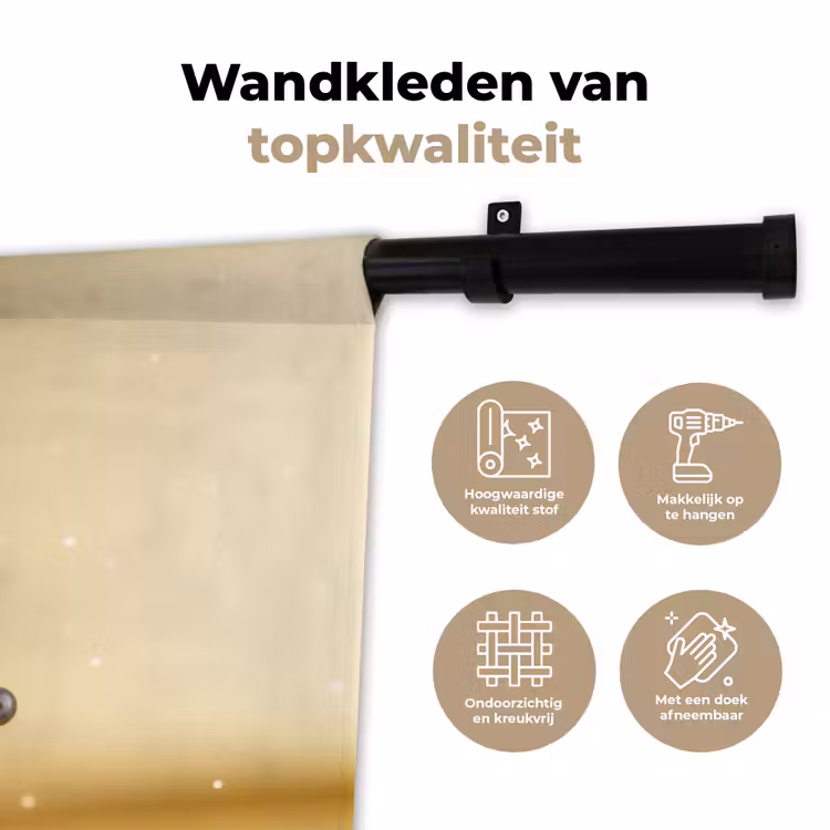 Wandkleed - Pannenkoeken - Eten - Honing - Geel — 3