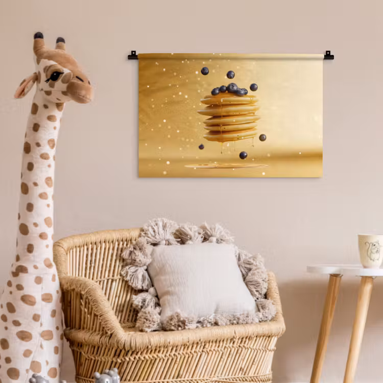 Wandkleed - Pannenkoeken - Eten - Honing - Geel — 5