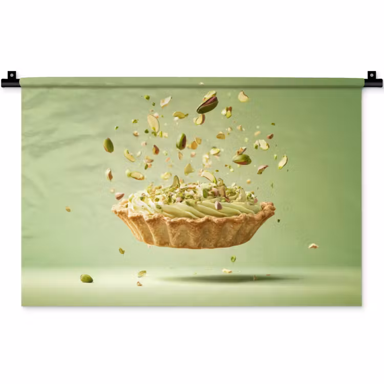 Wandkleed - Pistache - Taart - Noten - Eten — 1