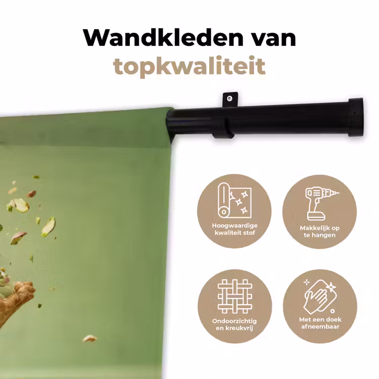 Wandkleed - Pistache - Taart - Noten - Eten — 3
