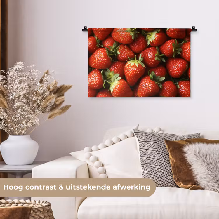 Wandkleed - Aardbei - Fruit - Rood — 4