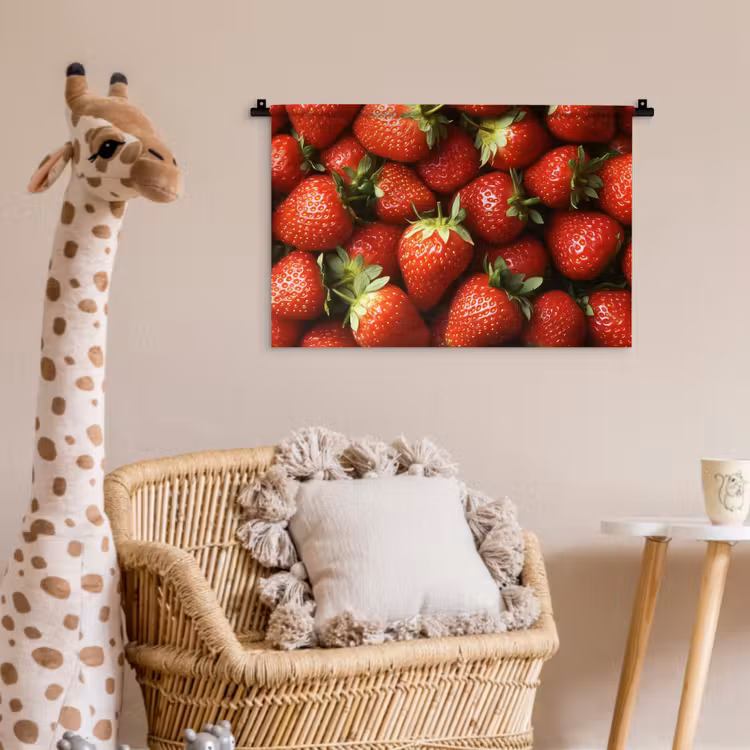 Wandkleed - Aardbei - Fruit - Rood — 5