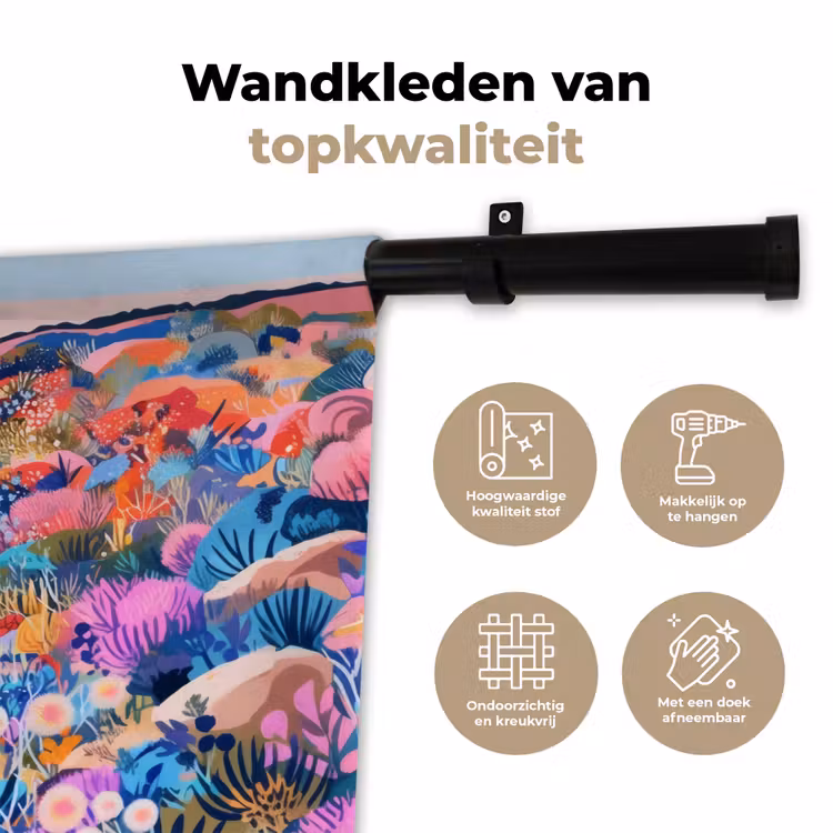 Wandkleed - Bloemenweide - Zee - Zomers — 3