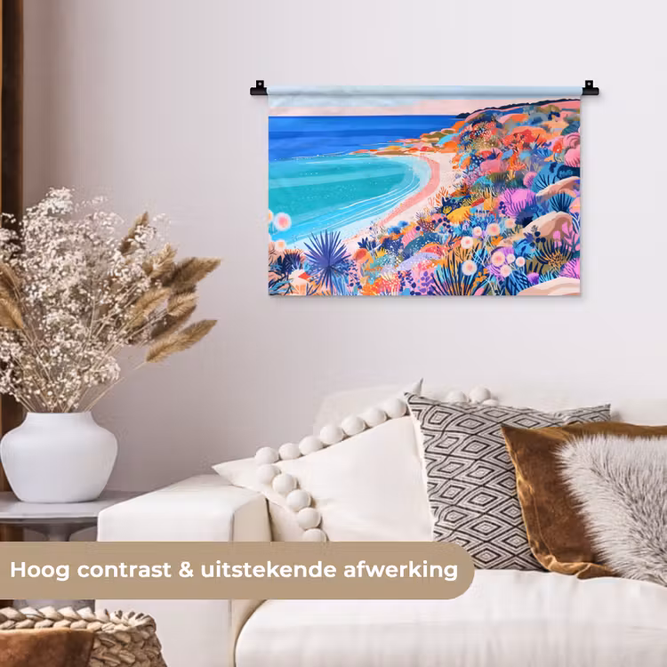 Wandkleed - Bloemenweide - Zee - Zomers — 4
