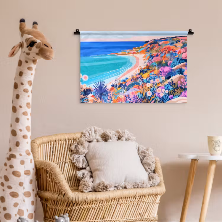 Wandkleed - Bloemenweide - Zee - Zomers — 5