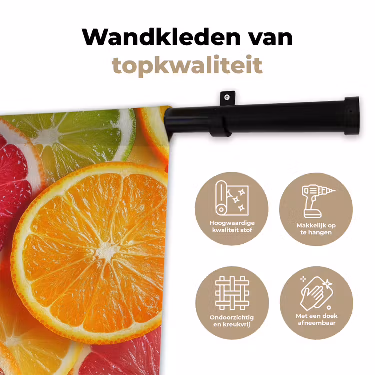 Wandkleed - Fruit - Kleurrijk - Close up — 3