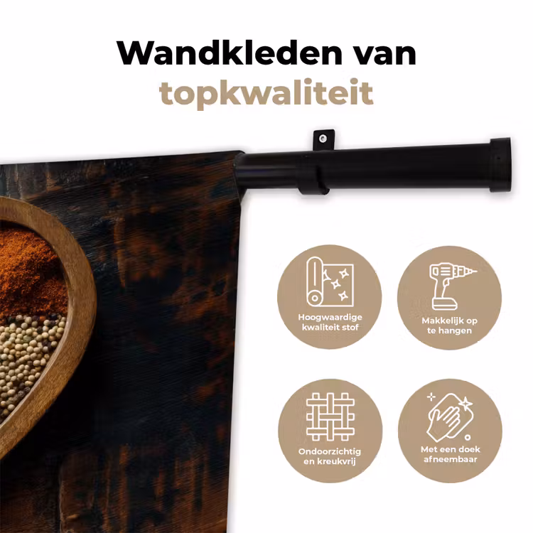 Wandkleed - Houten - Hart - Kleurrijke - Specerijen — 3